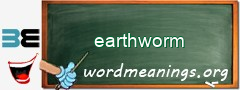 WordMeaning blackboard for earthworm